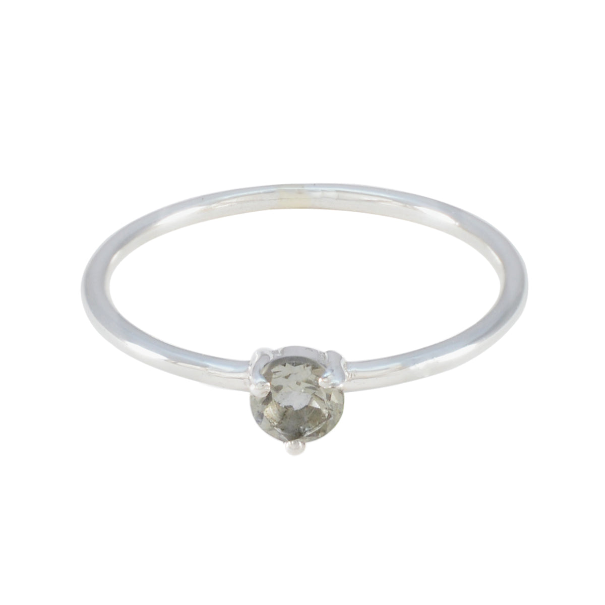 Yuki Graceful Light Green Solitaire Ring Green Amethyst Green