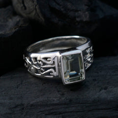 Nisa Cultural Light Green Solitaire Ring