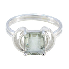 Ananya Trendy Light Green Solitaire Ring Green Amethyst Green