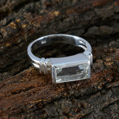 Ines Light Green Solitaire Ring with Sterling Silver