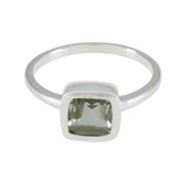 Yuki Luxurious Light Green Solitaire Ring Green Amethyst Green