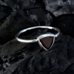 Sara Boho Red Solitaire Ring in Sterling Silver