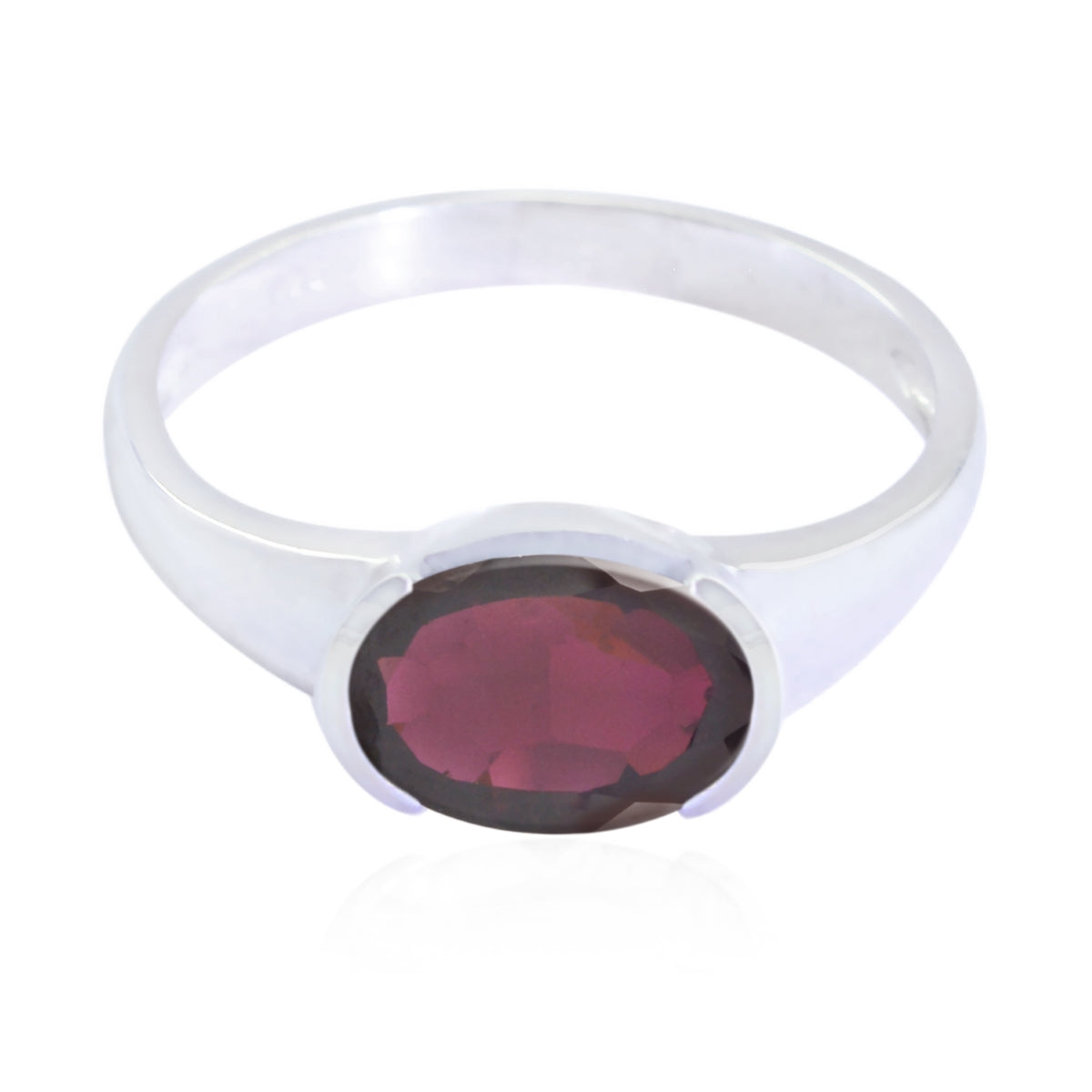 Claire Luxurious Red Solitaire Ring Garnet Red