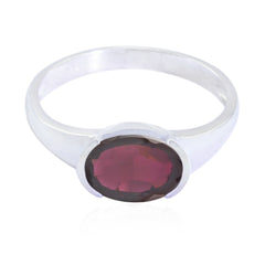 Claire Luxurious Red Solitaire Ring Garnet Red