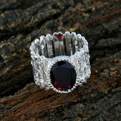 Camila Armor Red Solitaire Band