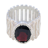 Camila Armor Red Solitaire Band Garnet Red