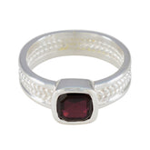 Ananya Rope-Wire Red Solitaire Band Garnet Red