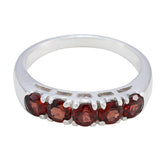Ling Modern Red Penta Band Garnet Red
