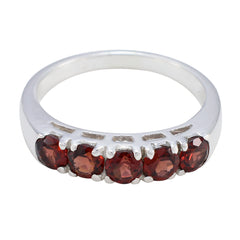 Ling Modern Red Penta Band Garnet Red