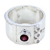 Natcha Abstract Red quarter Band Garnet Red