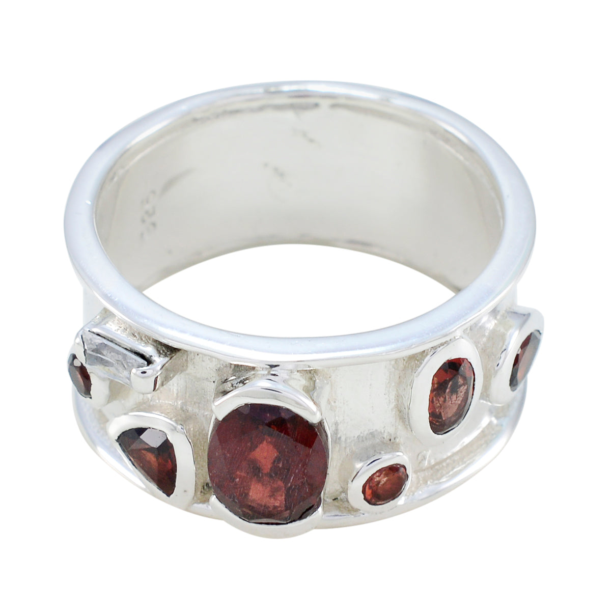 Genesis Bubble Red multiple Band Garnet Red