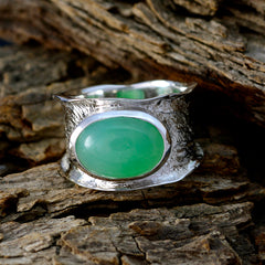 Audrey Oversized Green Solitaire Band