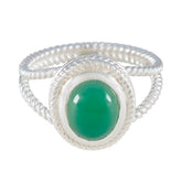 Emily Rope-Wire Green Solitaire Ring Green Onyx Green