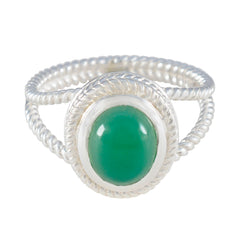 Emily Rope-Wire Green Solitaire Ring Green Onyx Green