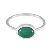 Soo-jin Graceful Green Solitaire Ring Green Onyx Green