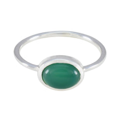 Soo-jin Graceful Green Solitaire Ring Green Onyx Green