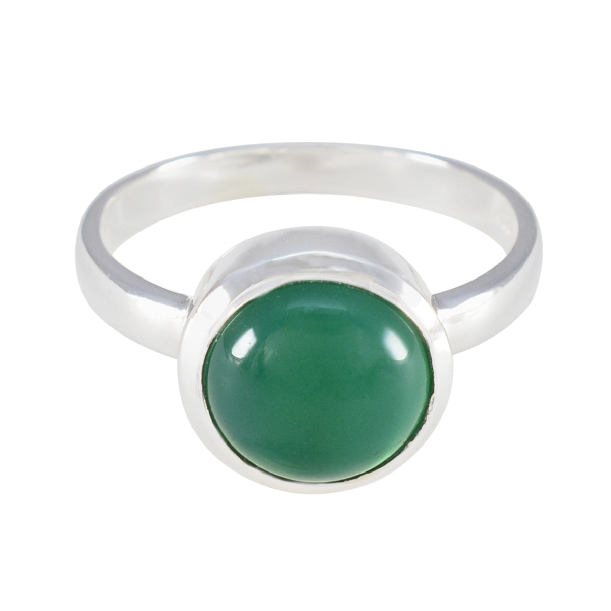 Agustina Abstract Green Solitaire Ring Green Onyx Green
