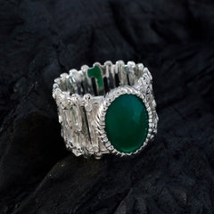Carla Armor Green Solitaire Band