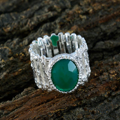 Carla Armor Green Solitaire Band