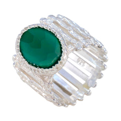 Carla Armor Green Solitaire Band