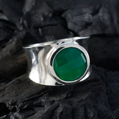 Ellie Armor Green Solitaire Band