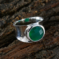 Ellie Armor Green Solitaire Band