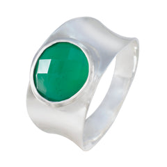Ellie Armor Green Solitaire Band