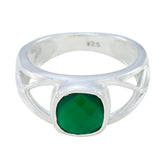 Sophia Artisan Green Solitaire Ring Green Onyx Green