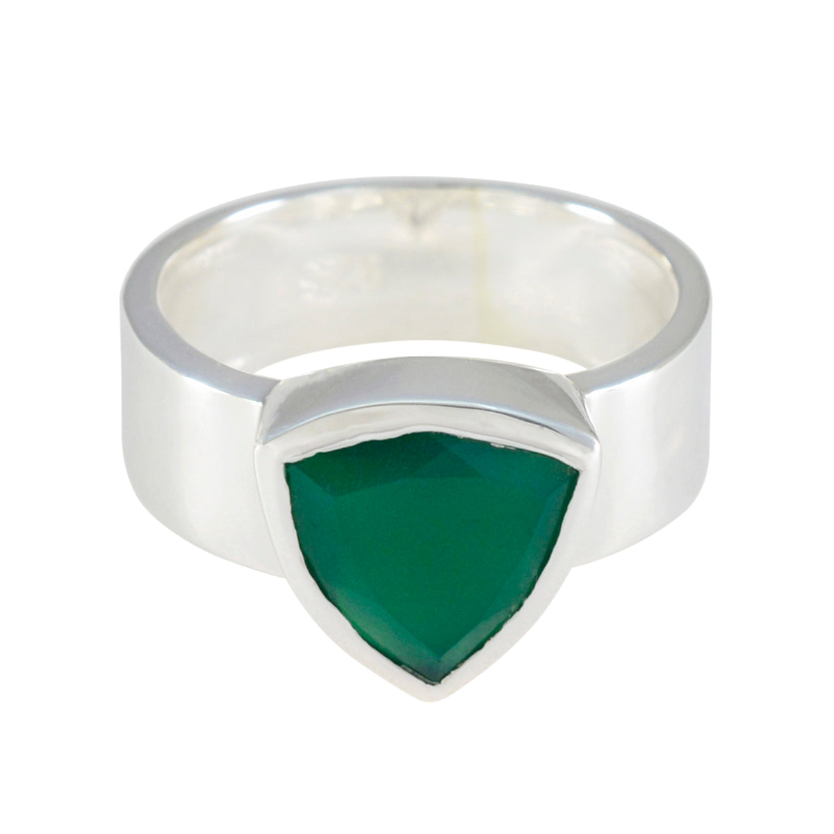 Siti Signet Green Solitaire Band Green Onyx Green