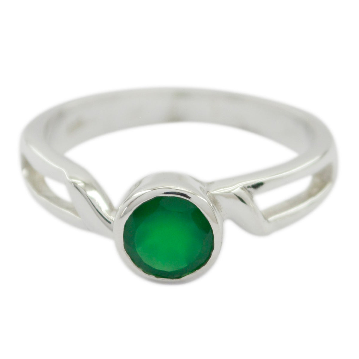 Soo-jin Romantic Green Solitaire Ring Green Onyx Green