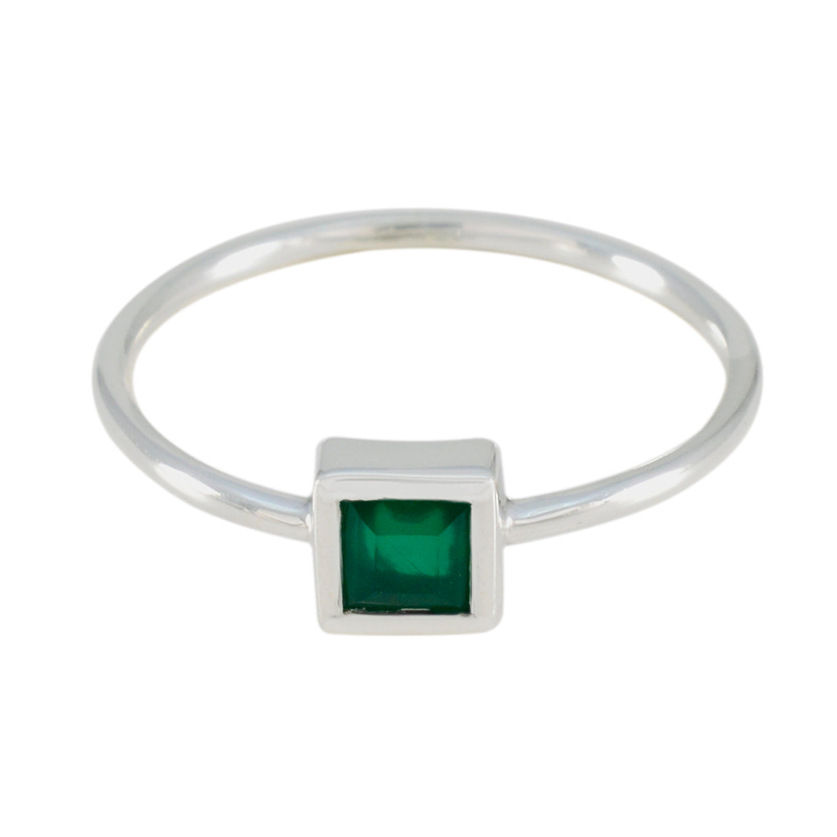 Soo-jin Contemporary Green Solitaire Ring Green Onyx Green