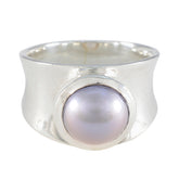 Emilia Armor Grey Solitaire Band Grey Pearl Gray