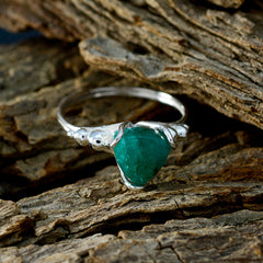 Ellie Rope-Wire Green Solitaire Ring