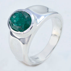 Antonia valentine Green Solitaire Ring Indian Emerald Green