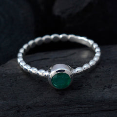 Gabriela Graceful Green Solitaire Ring