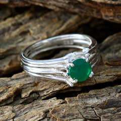 Nora Luxurious Green Solitaire Ring
