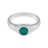 Renata Sophisticated Green Solitaire Ring Indian Emerald Green