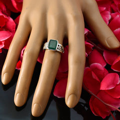 Valentina Art Deco Green Solitaire Band