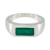 Meera Romantic Green Solitaire Ring Indian Emerald Green