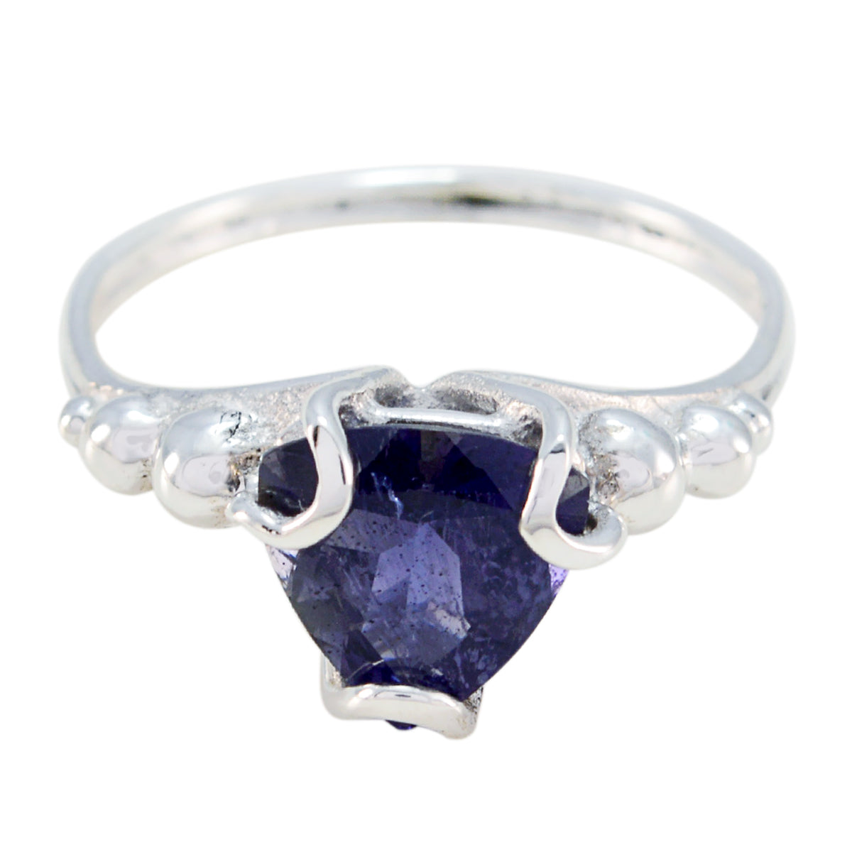 Daniela Rope-Wire Blue Solitaire Ring Iolite Blue