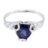Daniela Rope-Wire Blue Solitaire Ring Iolite Blue