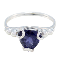 Daniela Rope-Wire Blue Solitaire Ring Iolite Blue