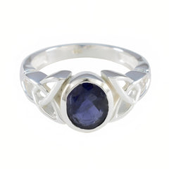 Kennedy Traditional Blue Solitaire Ring Iolite Blue