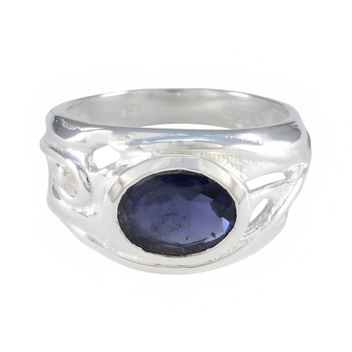 Penelope Fairytale Blue Solitaire Ring Iolite Blue