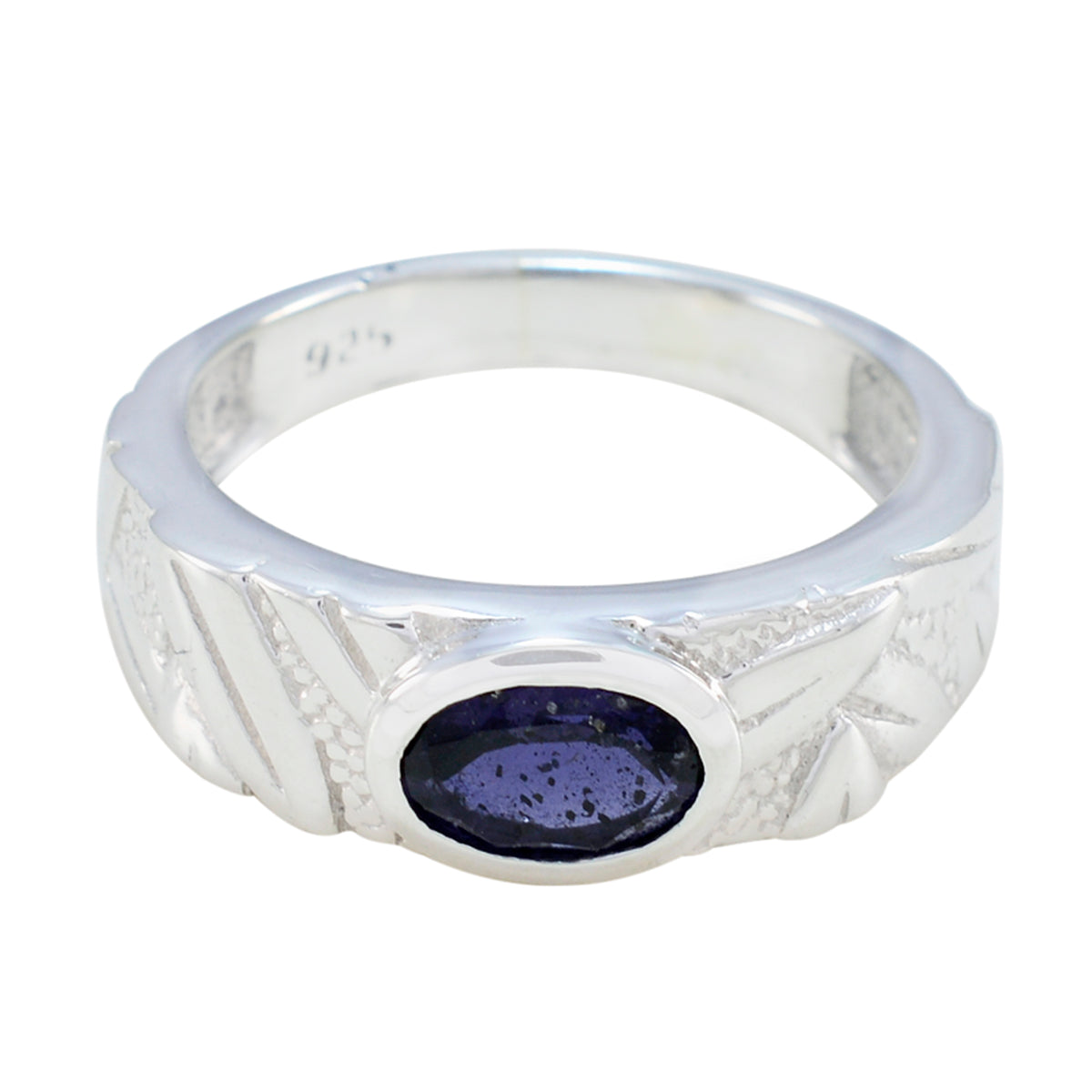 Constanza Romantic Blue Solitaire Ring Iolite Blue