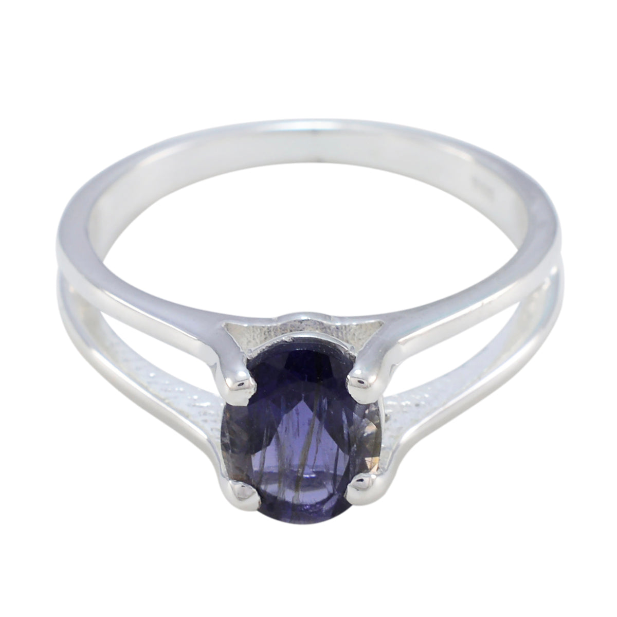 Fernanda Traditional Blue Solitaire Ring Iolite Blue