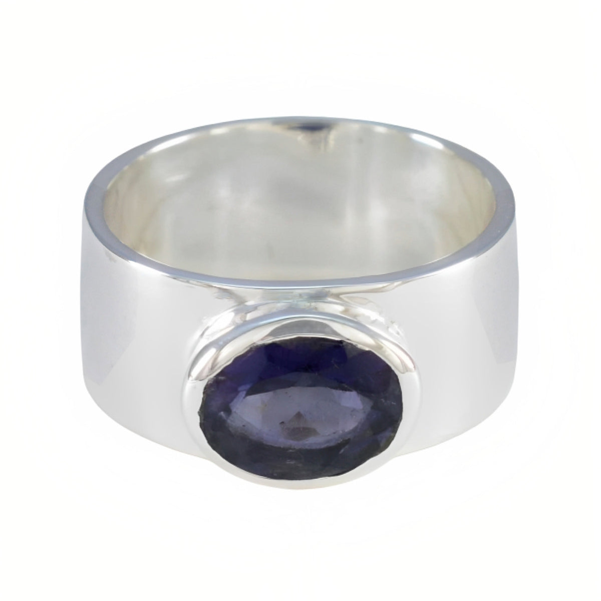 Angel Armor Blue Solitaire Band Iolite Blue