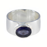 Angel Armor Blue Solitaire Band Iolite Blue