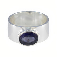 Angel Armor Blue Solitaire Band Iolite Blue