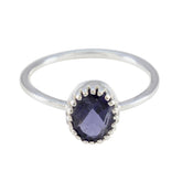 Yasmine Sophisticated Blue Solitaire Ring Iolite Blue